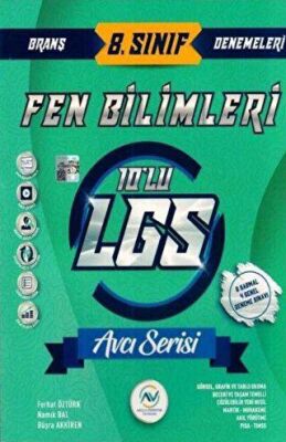 AV Yayınları 8. Sınıf LGS Fen Bilimleri Avcı 10`lu Deneme - 1