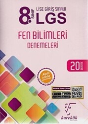 8. Sınıf LGS Fen Bilimleri Denemeleri 20 Deneme - Karekök Yayıncılık
