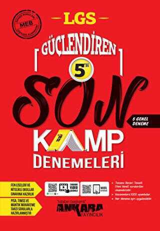 Ankara Yayıncılık LGS Güçlendiren 5`li Son Kamp Denemeleri