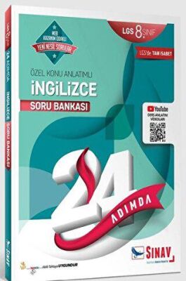 Sınav Yayınları 8. Sınıf 24 Adımda İngilizce Soru Bankası - 1