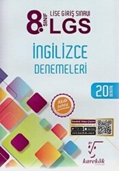 8. Sınıf LGS İngilizce Denemeleri 20 Deneme - Karekök Yayıncılık