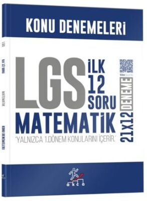 8. Sınıf LGS Matematik 1. Dönem İlk 12 Soru Konu Denemeleri - 1