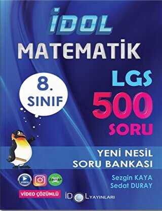 İdol Yayınları 8. Sınıf LGS Yüksek Performans Matematik 500 Soru Bankası
