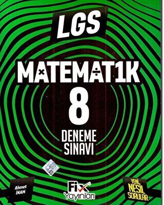 Fix Yayınları 8. Sınıf LGS Matematik 8 Denemeleri - 1
