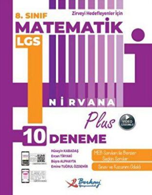 Berkay Yayıncılık 8. Sınıf LGS Nirvana Plus Matematik 10`lu Deneme - 1