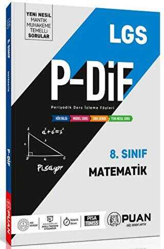 Puan Akademi Yayınları 8. Sınıf LGS Matematik P-DİF Konu Anlatım Föyleri