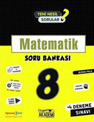 Üçgen Yayıncılık 8. Sınıf LGS Matematik Soru Bankası + 4 Deneme Sınavı - 1