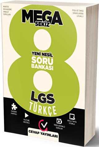 Cevap Yayınları 8. Sınıf LGS Mega Türkçe Soru Bankası