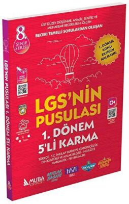 8. Sınıf LGS nin Pusulası 1. Dönem 5 li Karma Deneme kapağı