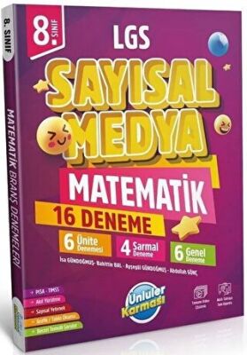 Ünlüler Yayınları 8. Sınıf LGS Sayısal Medya Matematik 16 Deneme - 1