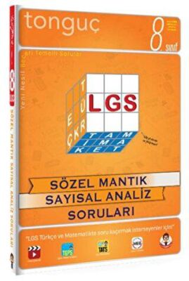 Tonguç Akademi 8. Sınıf LGS Sözel Mantık Sayısal Analiz Soruları - 1