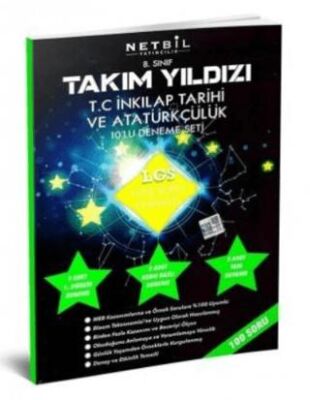 Netbil Yayıncılık 8. Sınıf LGS Takım Yıldızı T.C. İnkılap Tarihi ve Atatürkçülük 10 lu Deneme Seti - 1