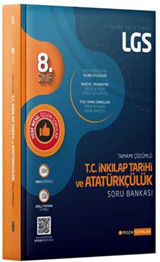 Pegem Akademi Yayıncılık LGS T.C. İnkılap Tarihi ve Atatürkçülük Tamamı Çözümlü Soru Bankası
