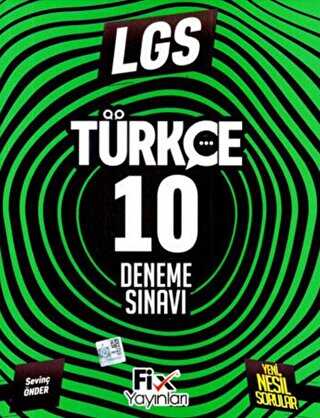 Fix Yayınları 8. Sınıf LGS Türkçe 10 Denemeleri