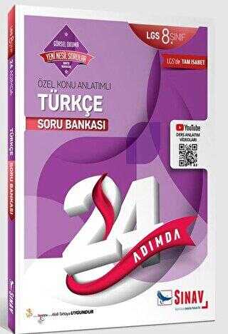 Sınav Yayınları 8. Sınıf 24 Adımda Türkçe Soru Bankası
