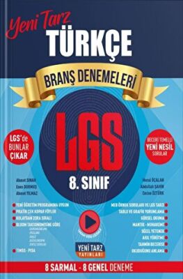 Yeni Tarz Yayınları 8. Sınıf LGS Türkçe Branş Denemeleri - 1