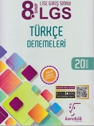 8. Sınıf LGS Türkçe Denemeleri 20 Deneme - Karekök Yayıncılık