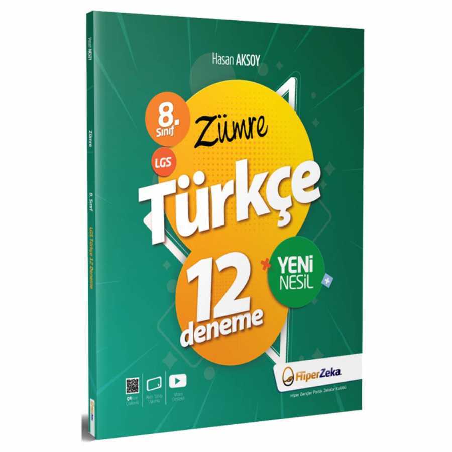 Hiper Zeka Yayınları 8. Sınıf LGS Zümre Türkçe 12 Deneme
