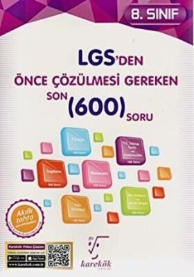 8. Sınıf LGS`den Önce Çözülmesi Gereken Son 600 Soru - 1