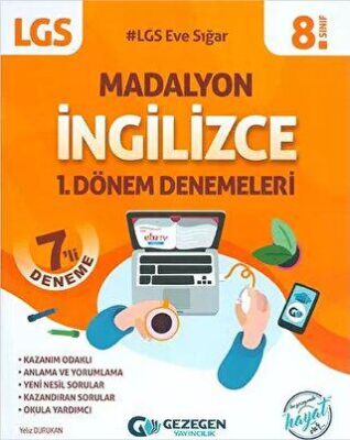 LGS 8. Sınıf 1. Dönem Madalyon İngilizce Denemeleri - 1