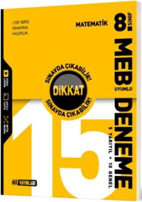 8. Sınıf Matematik 15 Deneme - 1