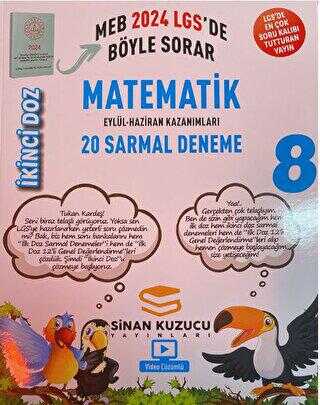 Sinan Kuzucu Yayınları 8. Sınıf Matematik 20 Sarmal Deneme