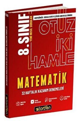 Startfen Yayınları 8. Sınıf Matematik 32 Hamle Haftalık Kazanım Denemeleri - 1