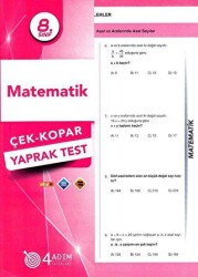 4 Adım Yayınları 8. Sınıf Matematik Çek-Kopar Yaprak Test - 4 Adım Yayınları