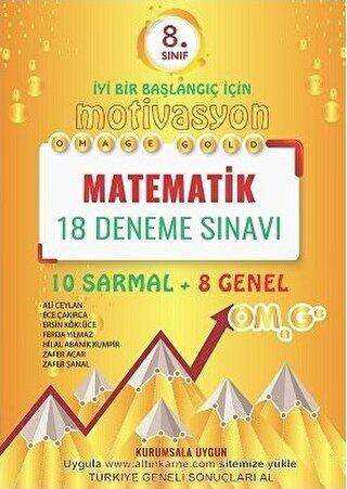 Omage Yayınları 8. Sınıf Omage Motivasyon Matematik 18 Deneme Sınavı 10 Sarmal + 8 Genel