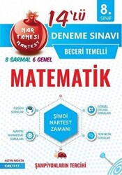Nartest Yayınevi 8. Sınıf Matematik Nar Tanesi 14 lü Deneme Sınavı - Nartest Yayınevi