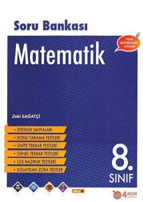 4 Adım Yayınları 8. Sınıf Matematik Soru Bankası - 1