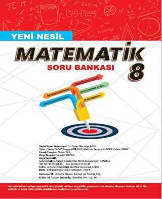 Gendaş Yayınları 8. Sınıf Matematik Yeni Nesil Soru Bankası