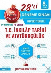 Nartest Yayınevi 8. Sınıf Nar Tanesi T.C. İnkılap Tarihi ve Atatürkçülük 28`li Deneme Sınavı - Nartest Yayınevi