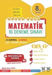 Nartest Yayınevi 8. Sınıf Omage Gold Matematik 16 Deneme Sınavı - Nartest Yayınevi