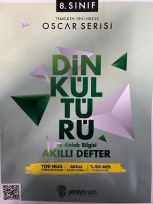 Yeniyorum Yayınları 8. Sınıf Oscar Serisi Din Kültürü ve Ahlak Bilgisi Akıllı Defter - 1