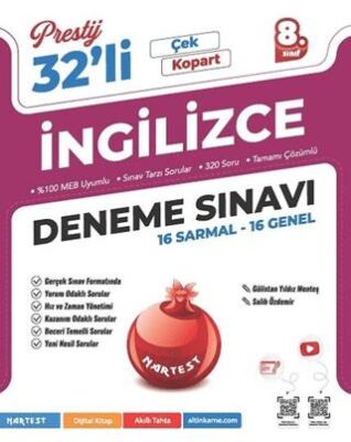 8. Sınıf Prestij İngilizce 32`li Deneme Sınavı - 1