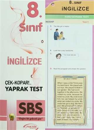 8. Sınıf SBS İngilizce Çek-Kopar Yaprak Test