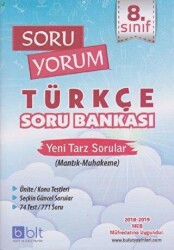 8. Sınıf Soru Yorum Türkçe Soru Bankası - Bulut Eğitim ve Kültür Yayınları