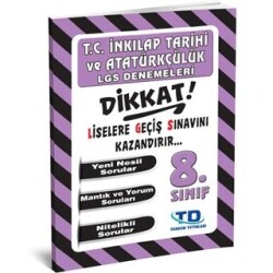 Tandem Yayınları 8. Sınıf T. C. İnkılap Tarihi ve Atatürkçülük LGS Denemeleri - Tandem Yayınları