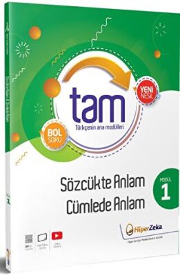 Hiper Zeka Yayınları 8. Sınıf TAM Türkçe 1 - Sözcükte Anlam Cümlede Anlam - 1