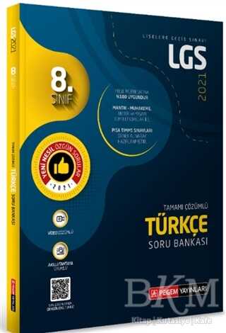 Pegem Akademi Yayıncılık LGS Türkçe Tamamı Çözümlü Soru Bankası