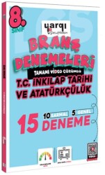 8. Sınıf Tamamı Video Çözümlü T.C. İnkılap Tarihi ve Atatürkçülük 15 Branş Denemeleri - Yargı Yayınevi