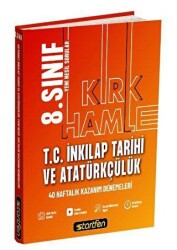 Startfen Yayınları 8. Sınıf T.C. İnkılap Tarihi ve Atatürkçülük 40 Hamle Haftalık Kazanım Denemeleri - Startfen Yayınları
