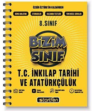 Startfen Yayınları 8. Sınıf T.C. İnkılap Tarihi ve Atatürkçülük Bizim Sınıf Defter - 1