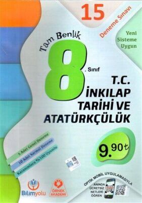 Bilimyolu Yayıncılık 8. Sınıf T.C. İnkılap Tarihi ve Atatürkçülük Tam Benlik 15 Deneme Sınavı - 1