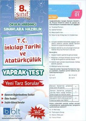 8. Sınıf T.C İnkilap Tarihi ve Atatürkçülük Yaprak Test - 1