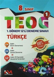Kitap Madeni Yayınları 8. Sınıf Teog - 1 Türkçe 1. Dönem 12`li Deneme Sınavı - Kitap Madeni Yayınları