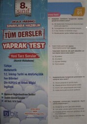 8. Sınıf Tüm Dersler Yaprak Test - Bulut Eğitim ve Kültür Yayınları