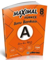 8. Sınıf Türkçe A Maximal Bire Bir MEB Soru Bankası - Artı Zeka Yayınları