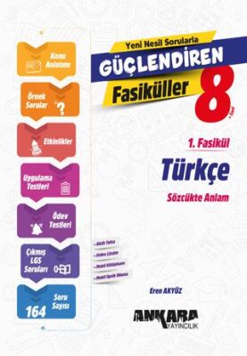 Ankara Yayıncılık 8. Sınıf Türkçe Güçlendiren 1. Fasikül - 1